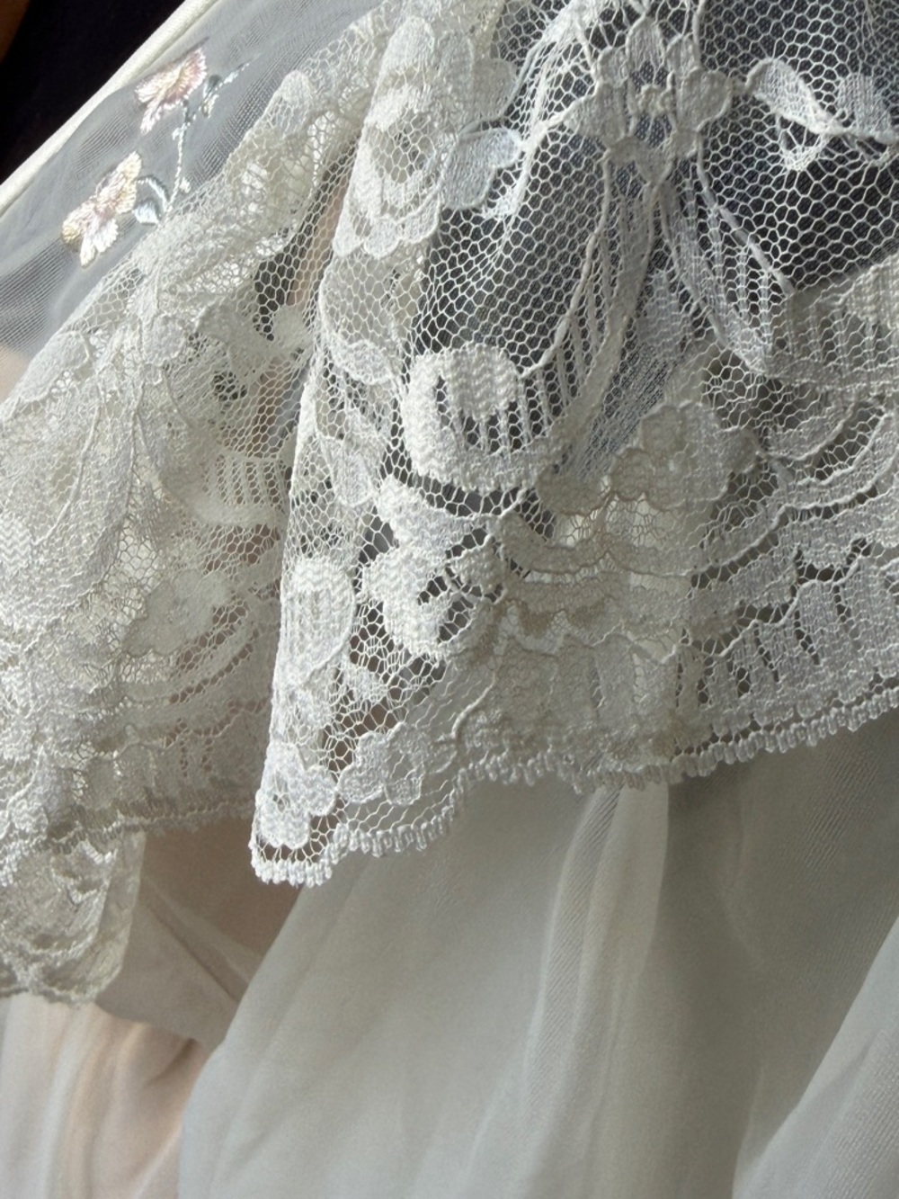 Vintage Sheer Lace Robe in Ivory - Women's Intimates - Picture 12 of 15
